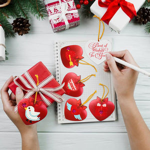 Decorazioni a Cuore per Albero di Natale Set di 10 pezzi