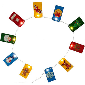 Decorazione per Albero di Natale con luci LED Set di 10 pezzi