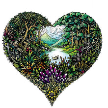 Carica l&#39;immagine nel visualizzatore di Gallery, Puzzle 2D in legno - Cuore della Natura