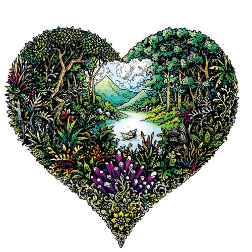 Puzzle 2D in legno - Cuore della Natura