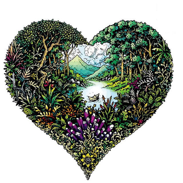 Puzzle 2D in legno - Cuore della Natura