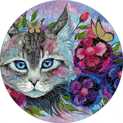 Puzzle 2D in legno - Gatto del Giardino