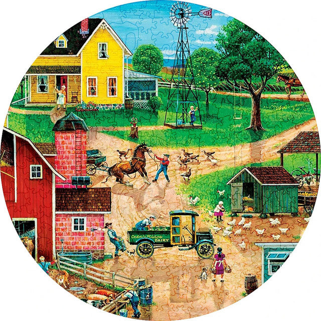 Puzzle 2D in legno - Villaggio Colorato