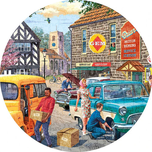 Puzzle 2D in legno - Città Retro