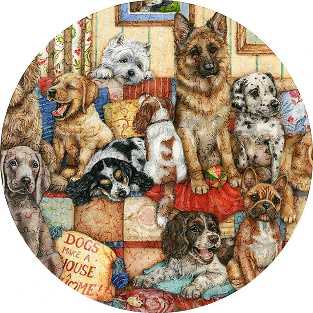 Puzzle 2D in legno - Divano per Cuccioli