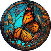 Carica l&#39;immagine nel visualizzatore di Gallery, Puzzle 2D in legno - Farfalla Fiorita