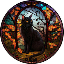 Carica l&#39;immagine nel visualizzatore di Gallery, Puzzle 2D in legno - Gatto della Mezzanotte Maestoso