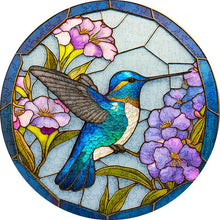 Carica l&#39;immagine nel visualizzatore di Gallery, Puzzle 2D in legno - Colibrì Blu