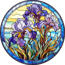 Carica l&#39;immagine nel visualizzatore di Gallery, Puzzle 2D in legno - Iris Viola