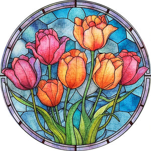 Puzzle 2D in legno - Tulipani
