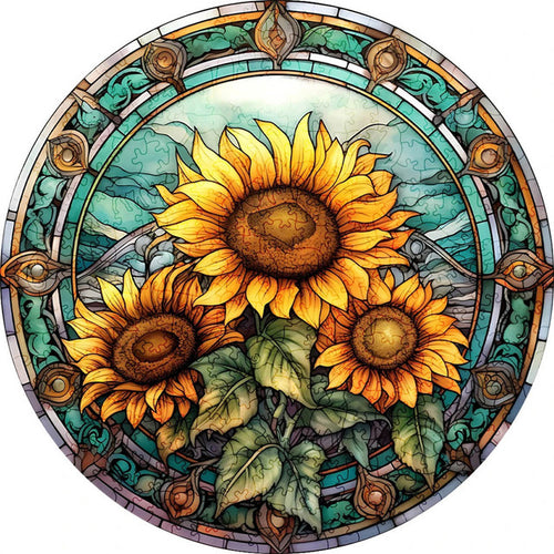 Puzzle 2D in legno - Girasoli