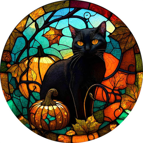 Puzzle 2D in legno - Gatto Spettrale