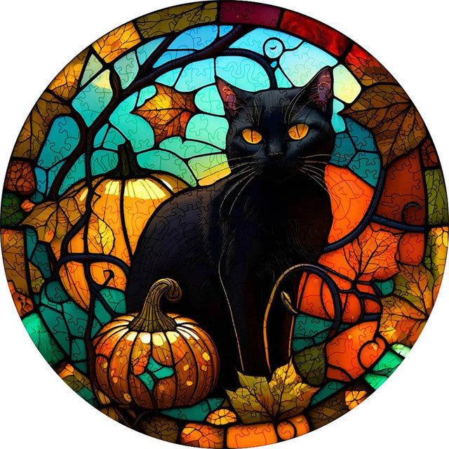 Puzzle 2D in legno - Gatto Spettrale