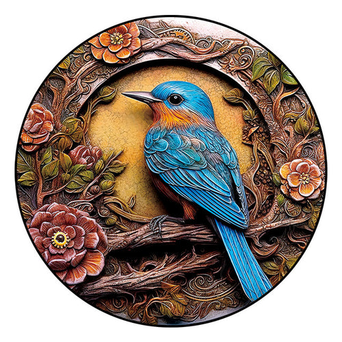 Puzzle 2D in legno - Uccello Azzurro