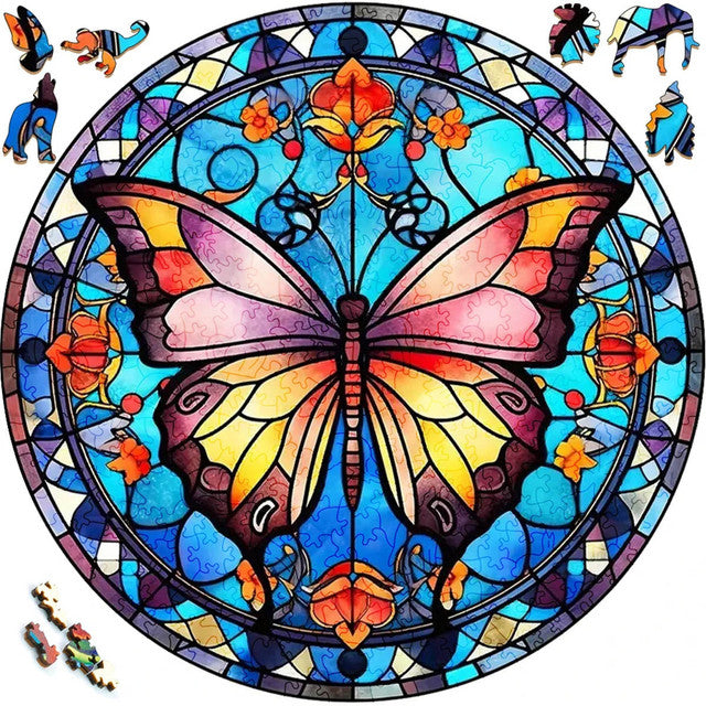 Puzzle 2D in legno - Farfalla Calda
