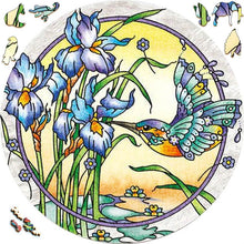 Carica l&#39;immagine nel visualizzatore di Gallery, Puzzle 2D in legno - Colibrì in Giardino