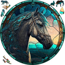 Carica l&#39;immagine nel visualizzatore di Gallery, Puzzle 2D in legno - Cavallo Lunatico
