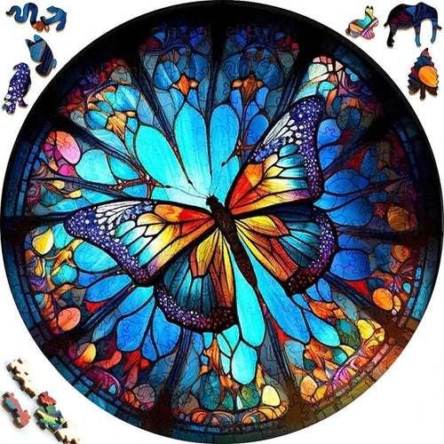Puzzle 2D in legno - Farfalla Oceanica
