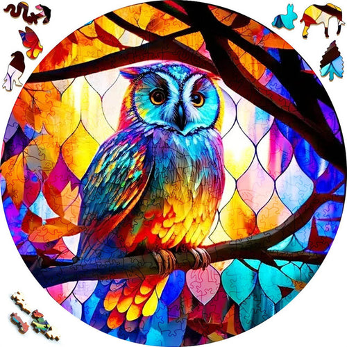 Puzzle 2D in legno - Gufo Concentrato