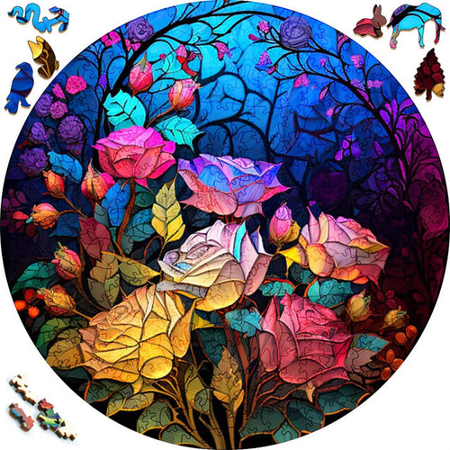 Puzzle 2D in legno - Rose della Sera