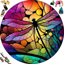 Carica l&#39;immagine nel visualizzatore di Gallery, Puzzle 2D in legno - Libellula Arcobaleno