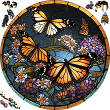 Carica l&#39;immagine nel visualizzatore di Gallery, Puzzle 2D in legno - Triplette di Farfalle