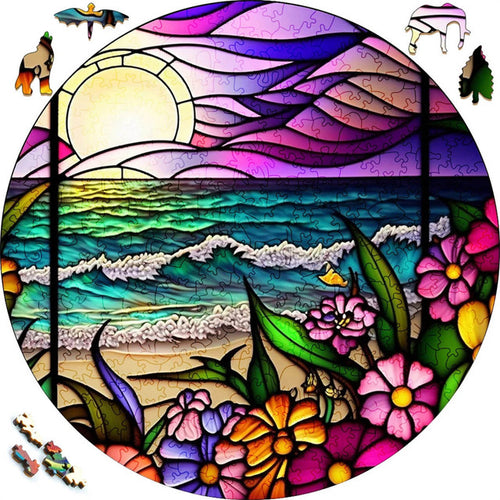 Puzzle 2D in legno - Fiori da Spiaggia