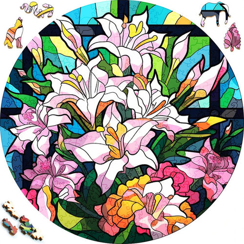 Puzzle 2D in legno - Esposizione di Orchidee
