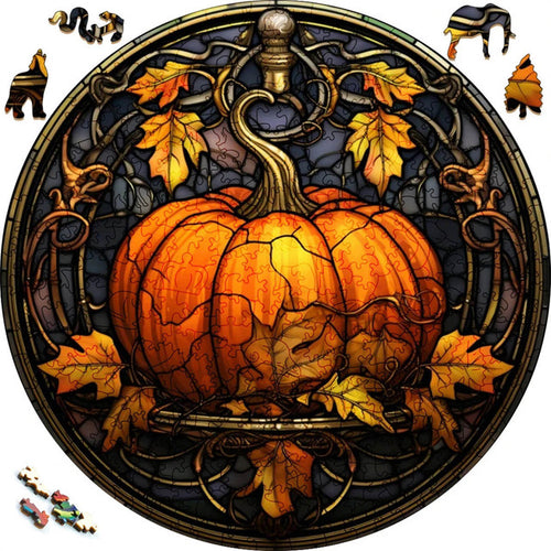 Puzzle 2D in legno - Grande Zucca