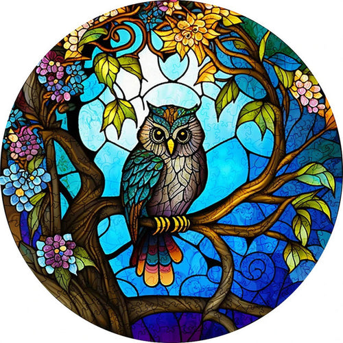 Puzzle 2D in legno - Gufo Notturno