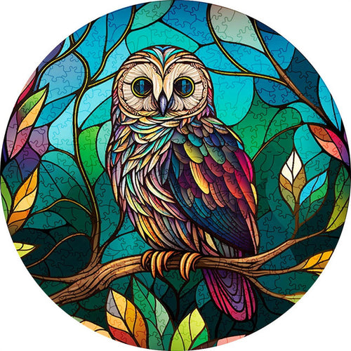 Puzzle 2D in legno - Gufo Mosaico