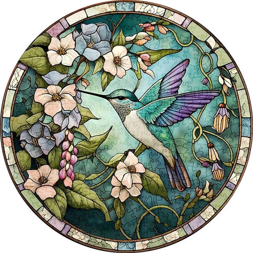 Puzzle 2D in legno - Colibrì Freddo