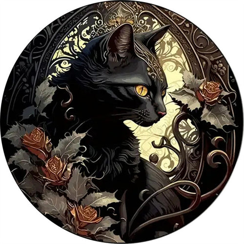 Puzzle 2D in legno - Gatto Gotico