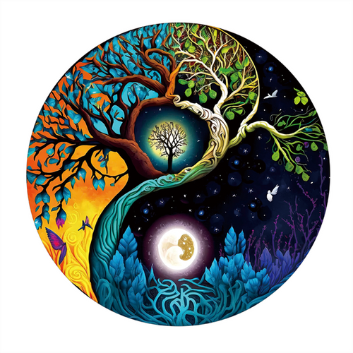 Puzzle 2D in legno - Albero del Tempo