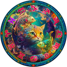 Carica l&#39;immagine nel visualizzatore di Gallery, Puzzle 2D in legno - Gatto dei Pesci