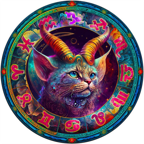 Puzzle 2D in legno - Gatto Capricorno