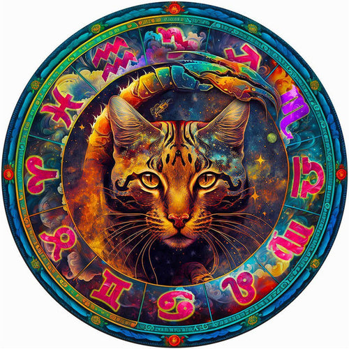 Puzzle 2D in legno - Gatto Scorpione