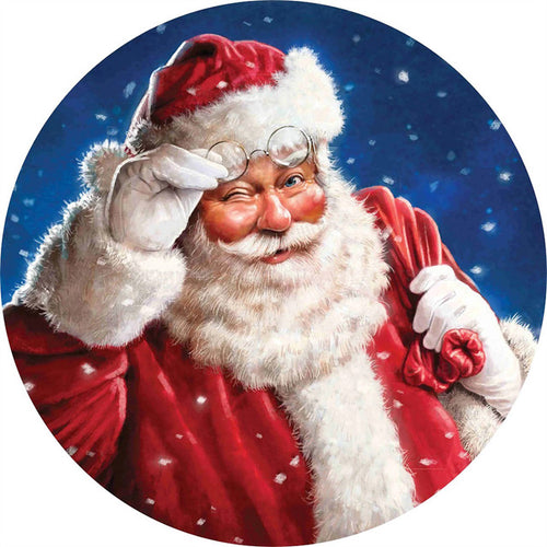 Puzzle 2D in legno - Occhiolino di Babbo Natale
