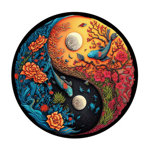 Puzzle 2D in legno - Pesce Koi