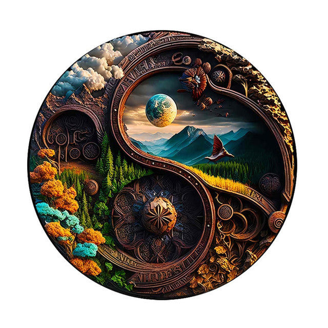 Puzzle 2D in legno - Paesaggio