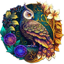 Carica l&#39;immagine nel visualizzatore di Gallery, Puzzle 2D in legno - Gufo e Frutti
