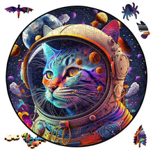 Carica l&#39;immagine nel visualizzatore di Gallery, Puzzle 2D in legno - Gatto nello Spazio