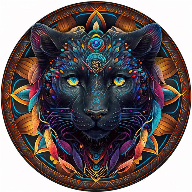Puzzle 2D in legno - Gatto Africano