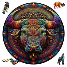 Carica l&#39;immagine nel visualizzatore di Gallery, Puzzle 2D in legno - Toro Colorato