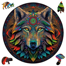 Carica l&#39;immagine nel visualizzatore di Gallery, Puzzle 2D in legno - Lupo Tribale