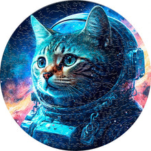 Carica l&#39;immagine nel visualizzatore di Gallery, Puzzle 2D in legno - Gatto Astronauta