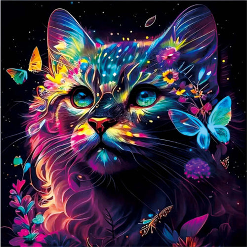 Puzzle 2D in legno - Gatto Etereo