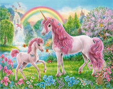 Carica l'immagine nel visualizzatore di Gallery, Dipingere con i numeri - Unicorni E Arcobaleno