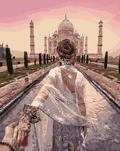 Carica l'immagine nel visualizzatore di Gallery, Dipingere con i numeri - Passeggiata Romantica Taj Mahal