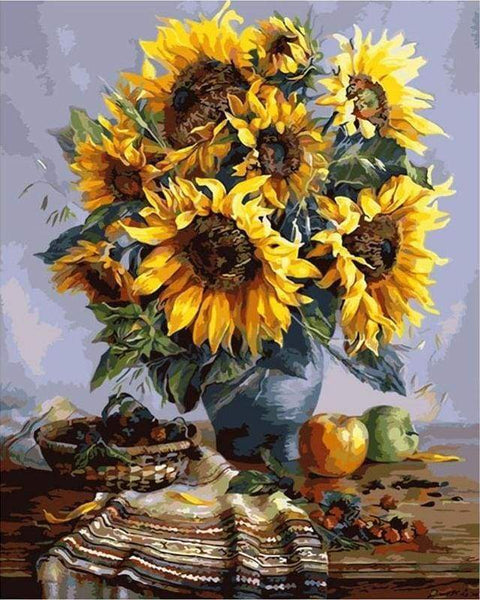Niik Stampa campo di i girasoli 3 90 x 60 cm falso d'autore su tela